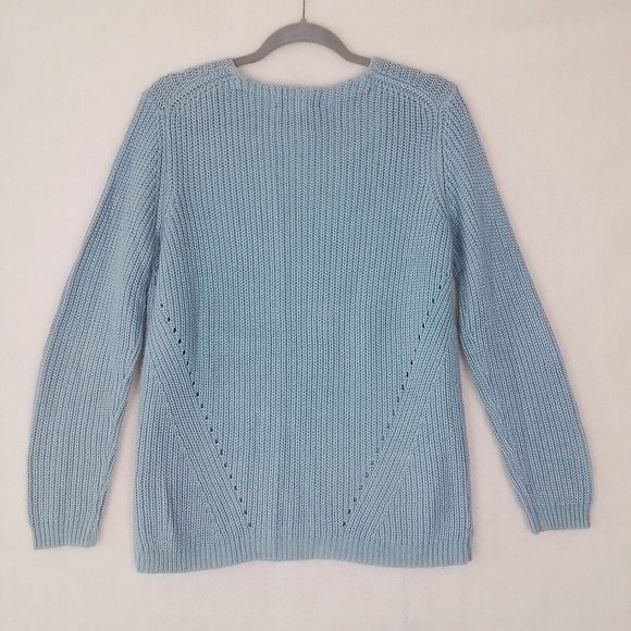 Forever 21 V-Neck Chunky Knit Sweater Size Medium in‎ Soft Green - Picture 2 of 10